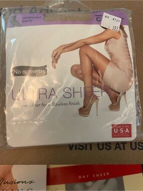 No Nonsense Ultra Sheer Pantyhose Nude size c large